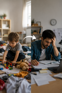 Criança bagunceira vira um adulto bagunceiro?